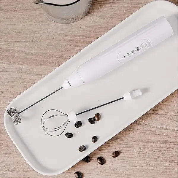 2in1 Rechargeable Coffee Blender Household Milk Shaker Mixer  (random Color)